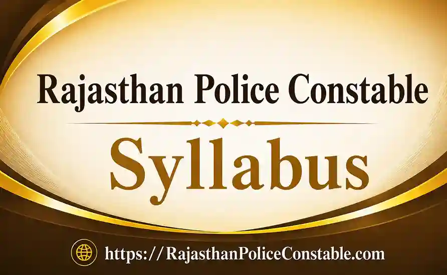 Rajasthan Police Constable Syllabus 2026 PDF Download